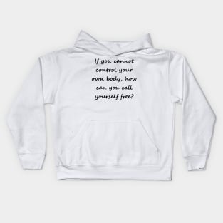 Call yourself free (front, black lettering, script font) Kids Hoodie